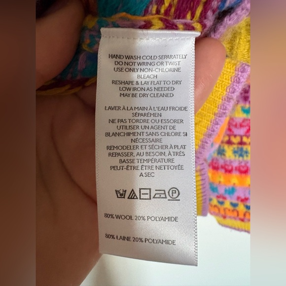 NWT- Free People Multicolor Knit wool Sweater brand new - Picture 15 of 16